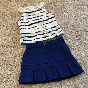 Janie and Jack Royal Blue Pleated Skirt Set